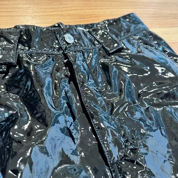 Black Patent Vinyl Trousers. - Picture 3 of 4